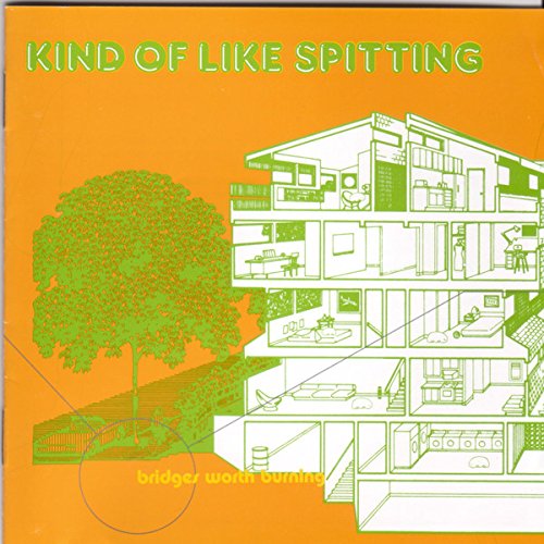 Orange album cover with a cutaway house illustration and green tree.