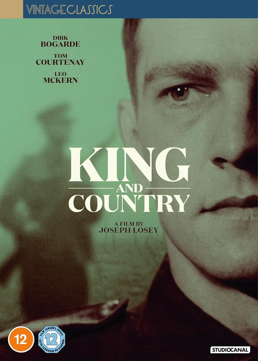 DVD cover for “King and Country” featuring Dirk Bogarde’s portrait.