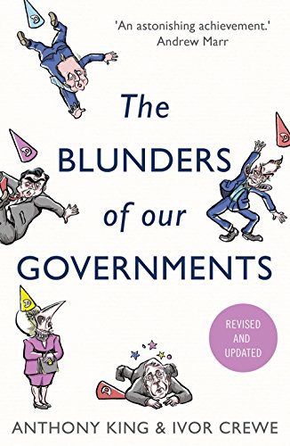 Book cover with title and cartoons of politicians wearing dunce caps on white background.