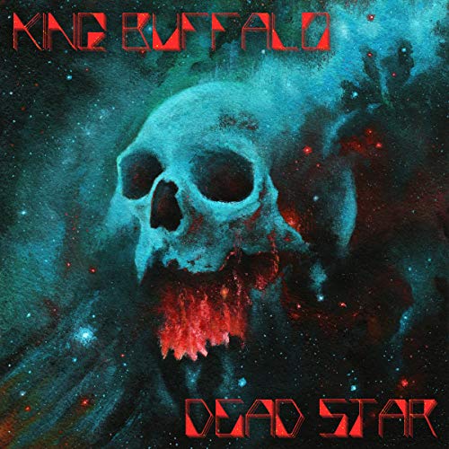 CD cover: Skull in swirling blue and red cosmic nebula.