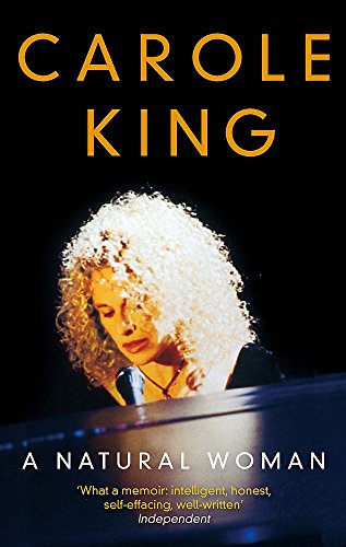 Book cover featuring Carole King with curly blonde hair singing at a piano.