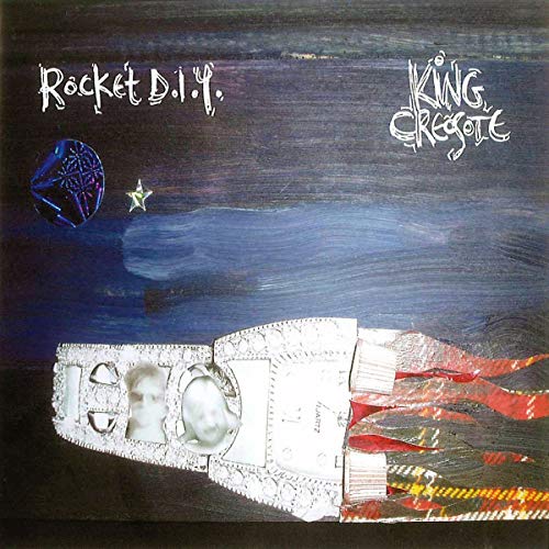 Painted album cover for King Creosote’s “Rocket D.I.Y.” featuring a rocket.