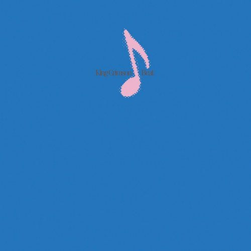 Blue album cover with a pink musical note and text "King Crimson Beat".