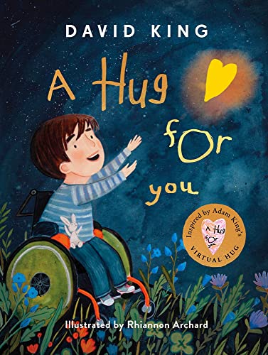 Boy in wheelchair reaching for a glowing yellow heart in a field.