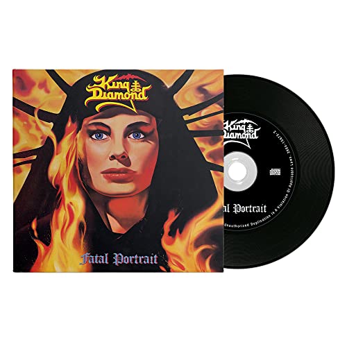 CD case and disc featuring a face surrounded by flames and black horns.