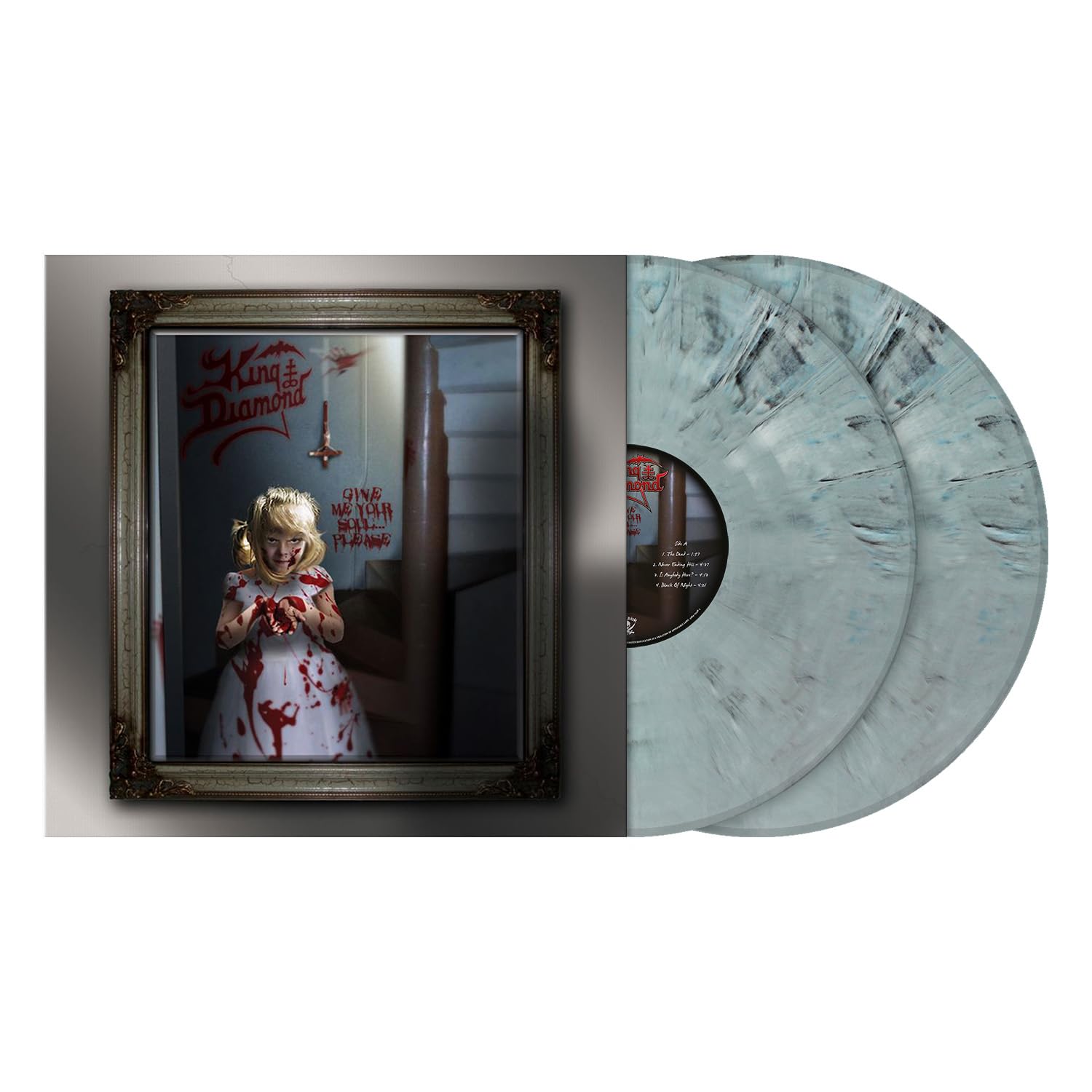 King Diamond vinyl record: open gatefold with eerie, bloody imagery.