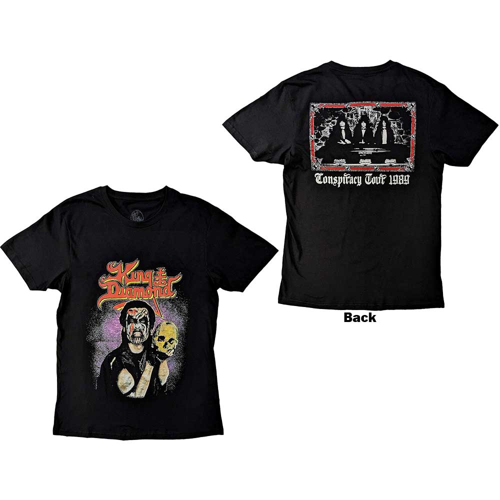 Black King Diamond tour t-shirt, XX-Large, with back graphic print.