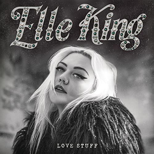 Black and white album cover featuring Elle King, with textured title art.