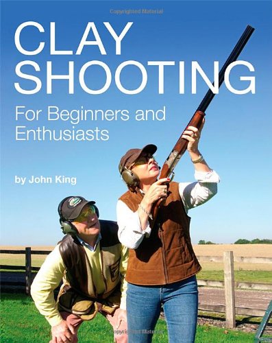 Book cover: woman aiming shotgun, man observing, blue sky background.