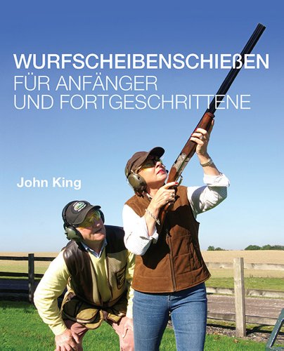 Book cover: two people clay pigeon shooting, blue sky background.