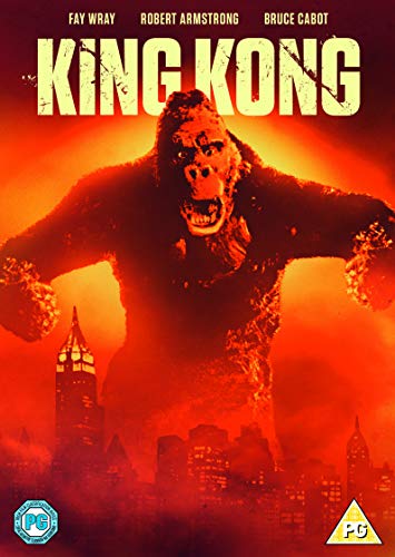 King Kong DVD cover featuring a gorilla over a city skyline.