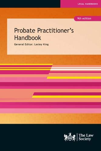 Cover of "Probate Practitioner's Handbook," 9th edition, orange and pink tones.