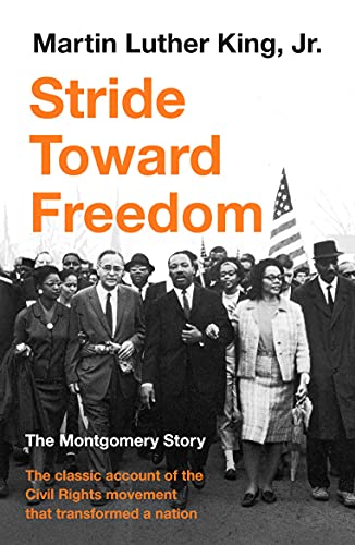 Book cover: "Stride Toward Freedom" by Martin Luther King, Jr., with crowd image.