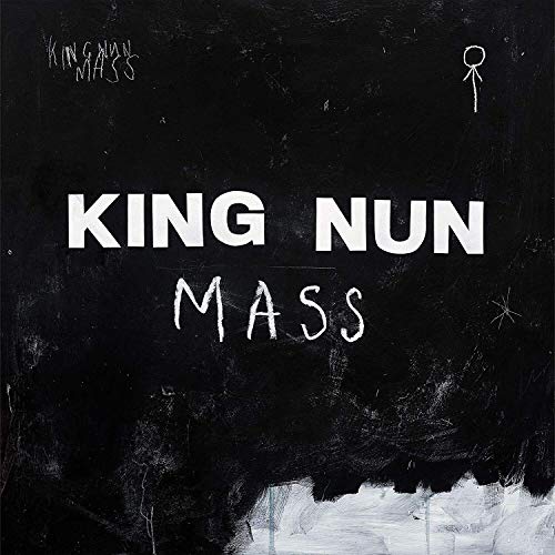 Black album cover with "KING NUN" in bold white text and "MASS" written below.
