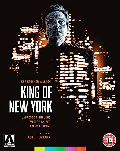 Blu-ray cover for "King of New York" featuring Christopher Walken’s portrait.