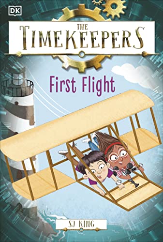 Book cover: two children flying in a vintage biplane.
