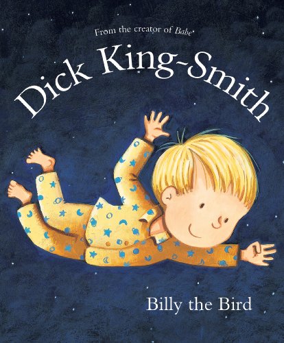 Book cover: a boy in pajamas appears to be falling through a starry sky.