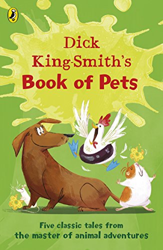 Book cover with illustrations of a dog, chicken, hamster, and mice.