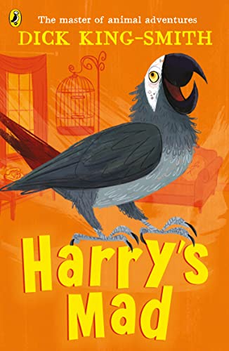 Book cover featuring an illustrated grey parrot and bold yellow text.