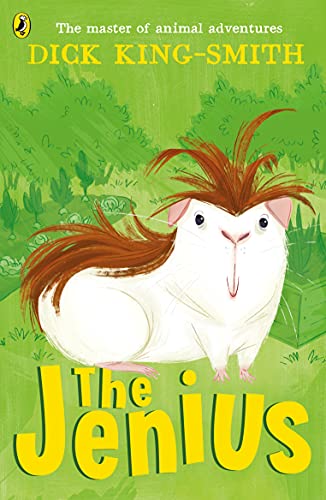 Book cover featuring a white guinea pig with spiky brown hair.