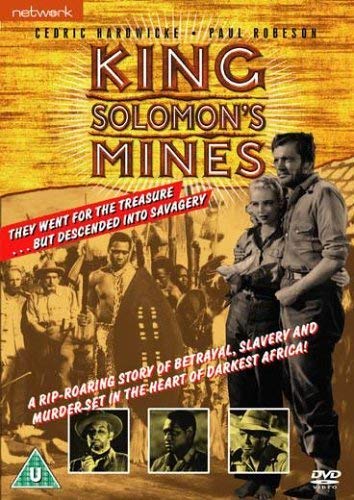 DVD cover for "King Solomon's Mines" featuring explorers in a jungle setting.