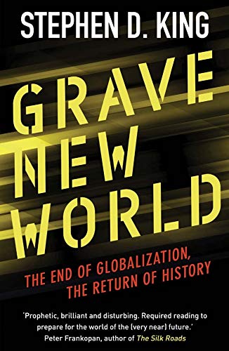 Book cover: "Grave New World" by Stephen D. King, with bold yellow and red text.