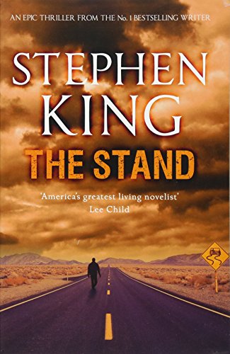 Book cover for "The Stand" by Stephen King, featuring a highway scene.