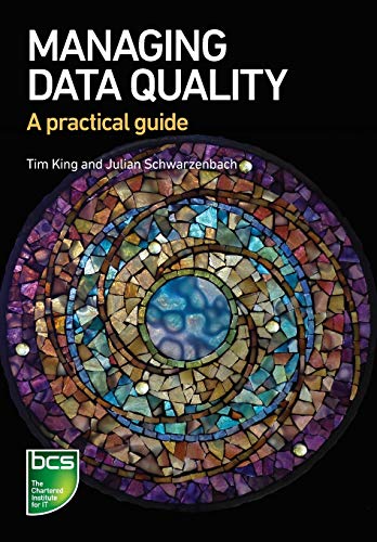 Book cover: “Managing Data Quality” with a colorful mosaic spiral design.