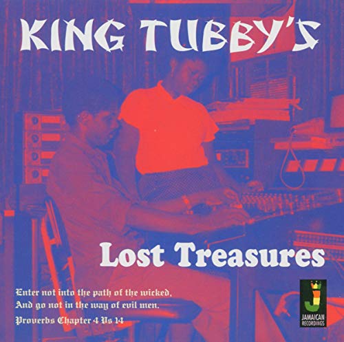Album cover featuring King Tubby in a studio, tinted in red and blue tones.