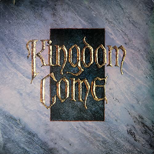 Album cover for "Kingdom Come" with gold lettering on a dark background.