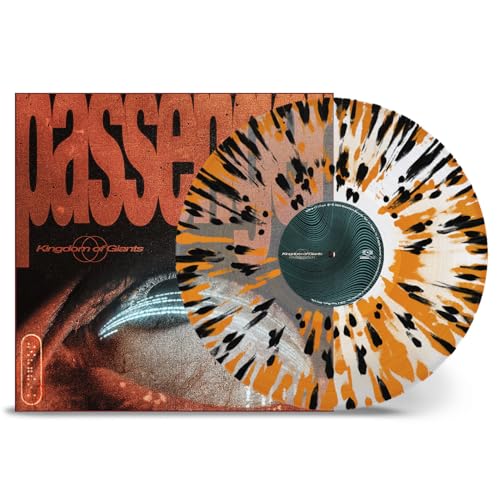 Kingdom Of Giants "Passenger" vinyl record with orange and black splatter.
