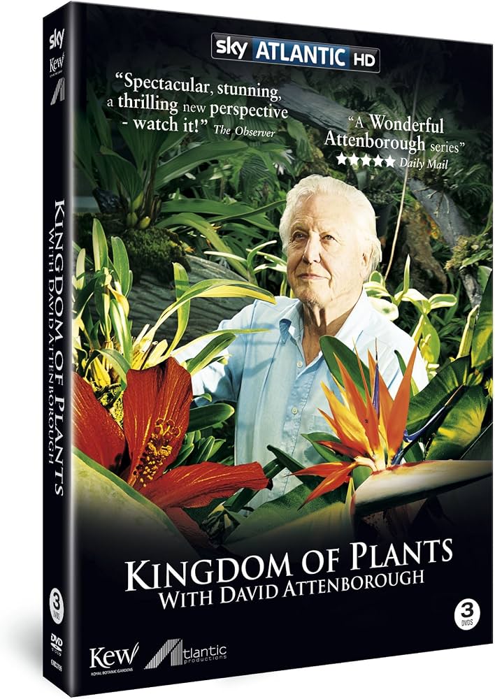 DVD cover featuring David Attenborough amongst lush green plants.
