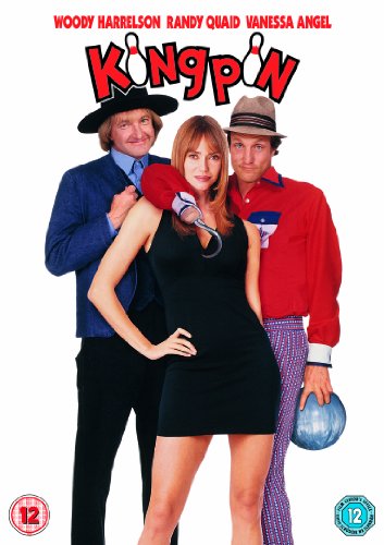 Kingpin" DVD cover featuring Woody Harrelson, Randy Quaid, and Vanessa Angel.