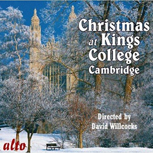 CD cover: snow-covered Kings College, Cambridge, with festive text.