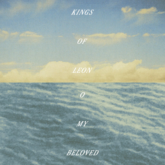 Kings of Leon album cover: sky and ocean with text overlay.