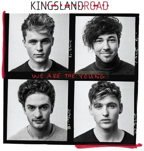 "Kingsland Road album cover featuring four black and white portraits of band members."
