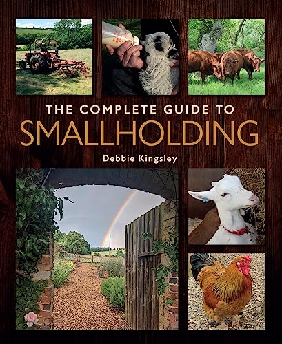 Book cover featuring photos of a tractor, livestock, and a garden with a rainbow.