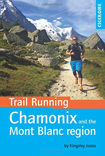 Trail running guidebook cover with a runner on a mountain path.