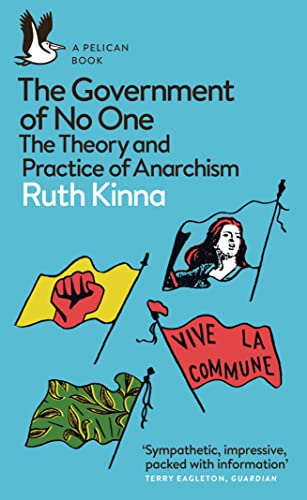 Book cover: "The Government of No One" by Ruth Kinna, with flags.