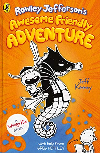 Book cover featuring a cartoon knight riding a seahorse against an orange background.