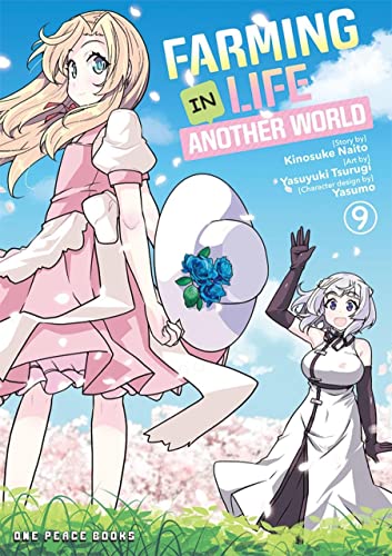 Book cover: anime girl in pink dress holding a flower, volume 9.