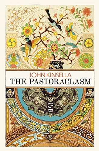 Book cover: ornate floral design with birds and title “The Pastoraclasm”.