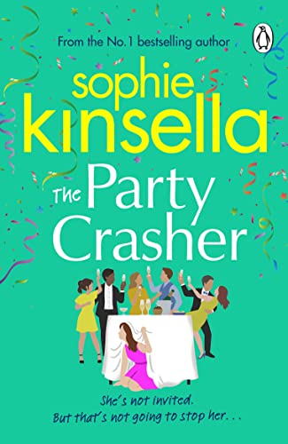 Book cover: illustrated people at a party, teal background, white text.