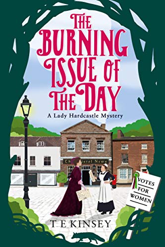 Book cover depicting two women and a street scene with a suffrage banner.