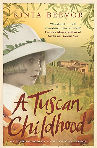 Book cover: young girl in hat, Tuscan landscape background.