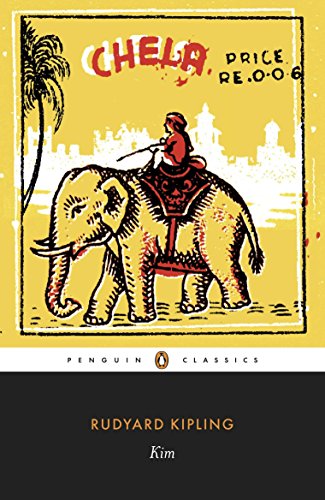 Book cover illustration of a person riding an elephant against a yellow background.