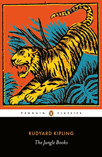 Book cover featuring a stylized tiger against an orange and blue jungle background.