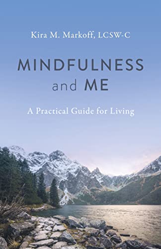 Book cover: "Mindfulness and Me" with a mountain landscape background.