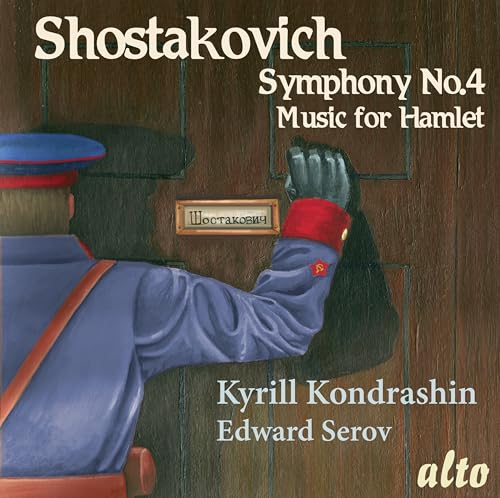 CD cover: Dramatic painting of a soldier with "Shostakovich" text.