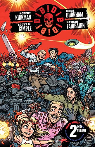 Comic book cover depicting chaotic violence with a skull and text "DIE!DIE!DIE!".